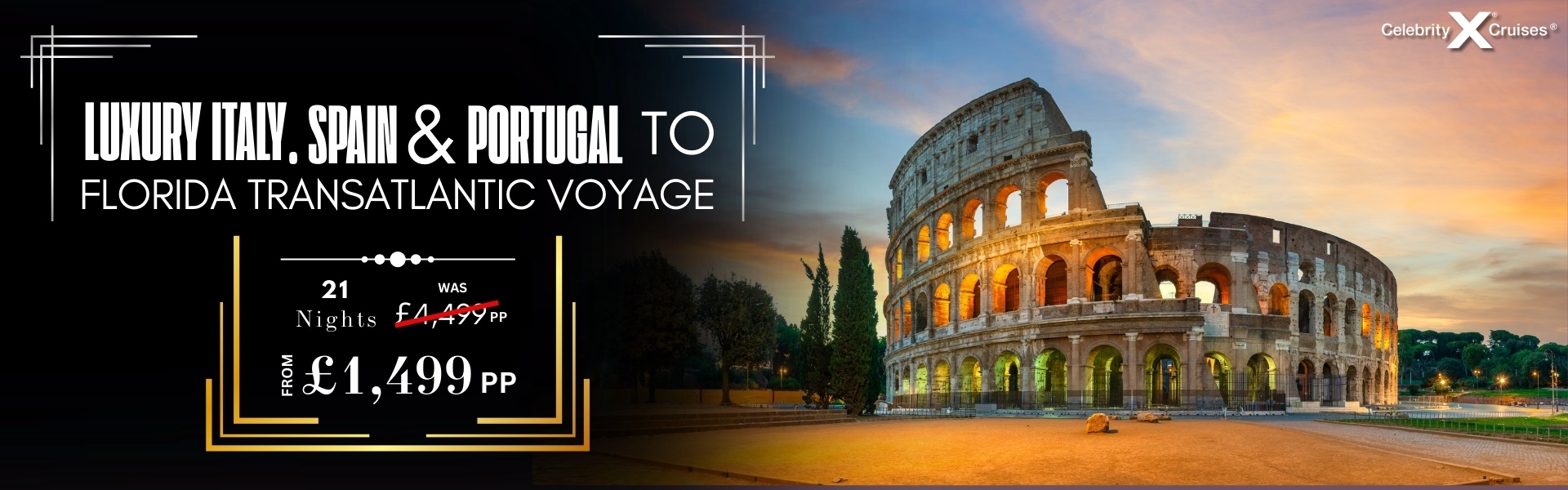 Luxury Italy, Spain & Portugal to Florida Transatlantic Voyage