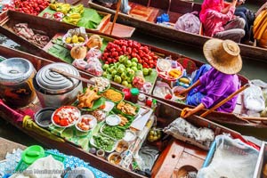 ports bangkok floating markets