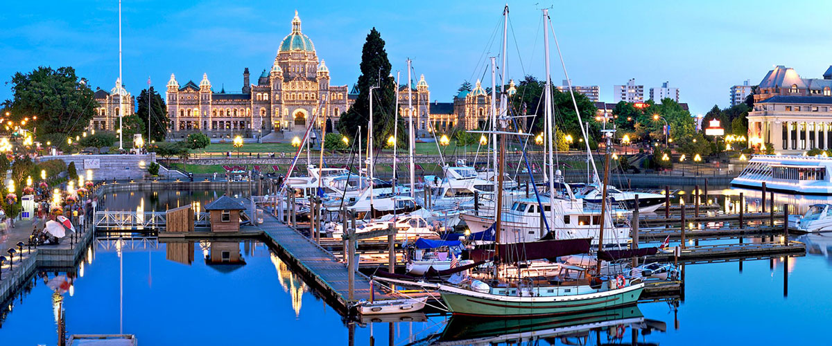 victoria british columbia cruise port at night